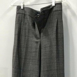 Peter Som Gray Plaid Wide Leg Pants Size 2